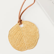 Load image into Gallery viewer, Cerrado Leaf Necklace with Vegetable Suede