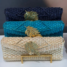 Load image into Gallery viewer, NEW LEAF Clutch and Brooch - FERN in 22K gold
