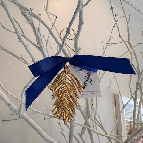 Pine Needles needle holiday ornament gold