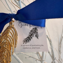 Load image into Gallery viewer, Pine Needles needle holiday ornament gold
