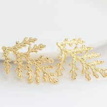 Load image into Gallery viewer, Sheinelle Jones earrings TODAY SHOW botanical earrings made from real plants cypress botanical jewelry 
