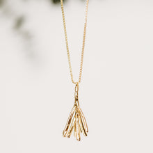 Load image into Gallery viewer, real rosemary preserved in gold. The ideal necklace to be worn alone or stacked (or layered) with other pieces. A botanical necklace full of beauty and meaning.

